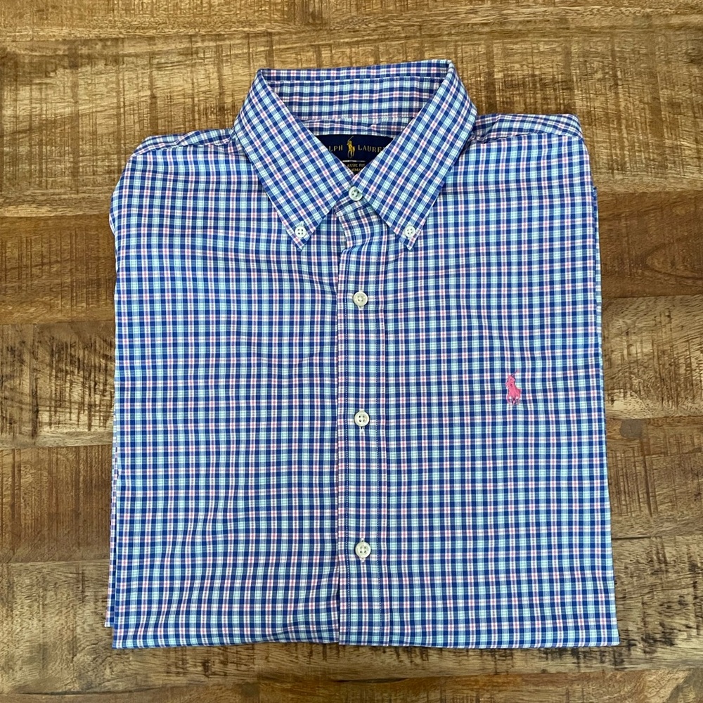 Ralph Lauren Classic Fit Performance Button Down Shirt
